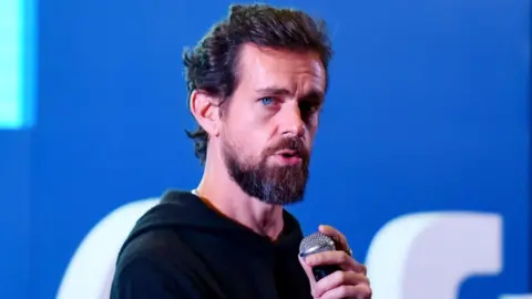 Getty Images Twitter CEO and Co Founder, Jack Dorsey addresses students at the Indian Institute of Technology (IIT)