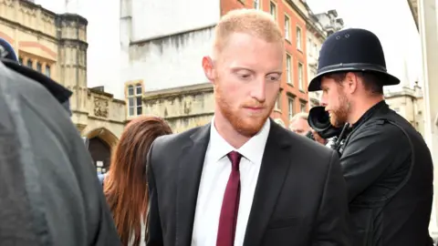 PA Ben Stokes outside Bristol Crown Court