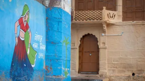 Tarun Sharma Um mural em Jodhpur