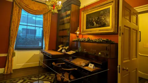 Charles Dickens Museum Dickens's study where he wrote Oliver Twist that was published in 1838