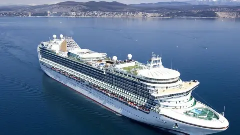 P&O Ventura cruise ship in sea