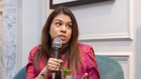 Getty Images Tulip Siddiq berbicara di sebuah acara pada tahun 2023