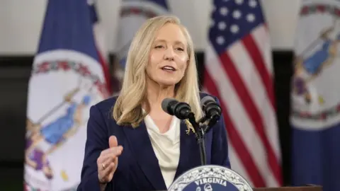 Virginia Governor Abigail Spanberger delivers the Democratic response to President Donald Trump's State of the Union address at the US Capitol on 24 February 2026 