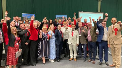 Labour councillors and members celebrate