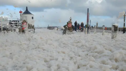 June Gothika An image of seafoam at Whitby on the Yorkshire coast
