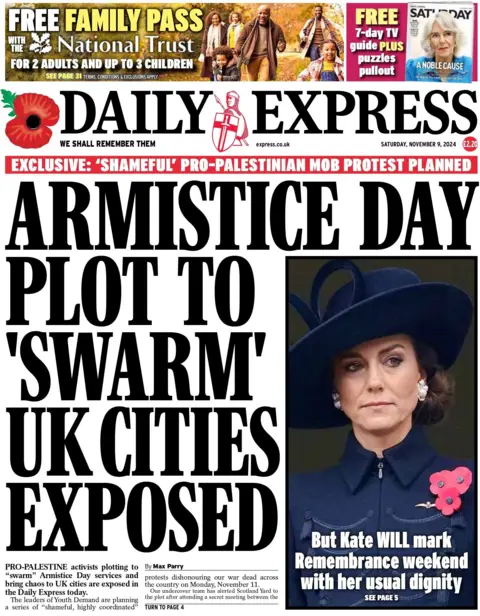  "Armistice Day plot to 'swarm' UK cities exposed" 