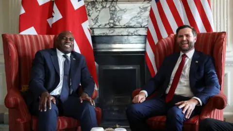 PA Foreign Minister David Lammy invites US Vice President JD Vance to Chevening House during his visit to England. Picture Date: Friday, August 8, 2025.