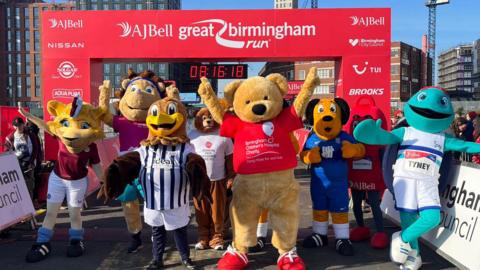 Great Birmingham Run mascots