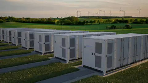 Energy storage power station - stock photo
