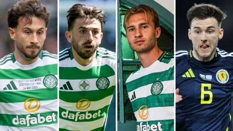 Nicolas Kuhn, Greg Taylor, Benjamin Nygren and Kieran Tierney
