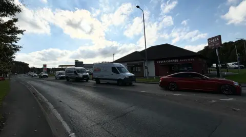 Traffic at Ollerton Roundabout
