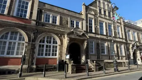 BBC The front of a large municipal building