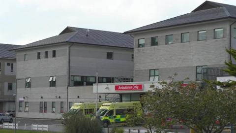 The outside of the Royal Cornwall Hospital