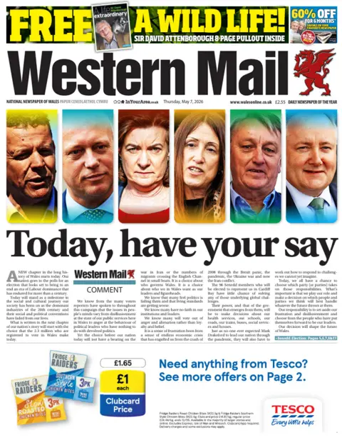Western Mail Western Mail front page