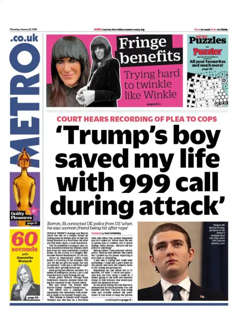 "Trump's boy saved my life with 999 call during attack."