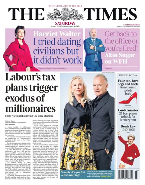 The Times beforehand   leafage   connected  18 January 2025