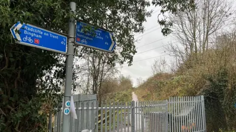 A view of the Radcliffe-on-Trent entrance to the route.