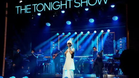 Getty Images Diljit Dosanjh performs at The Tonight Show