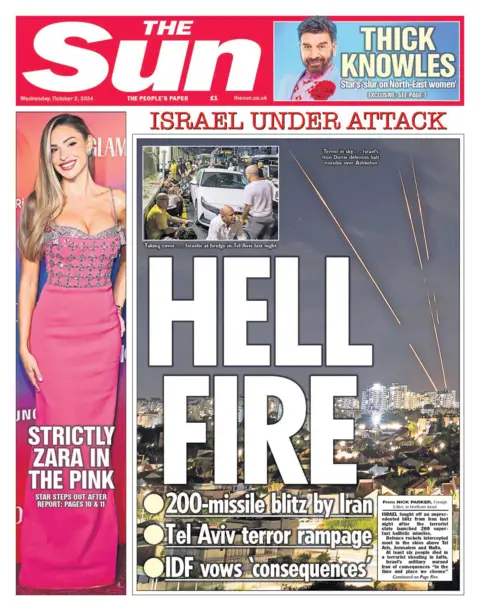 The Sun front page for 2 October 