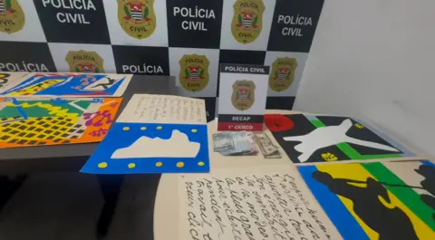 City of São Paulo Matisse illustrations seen on Civil Police tables.
