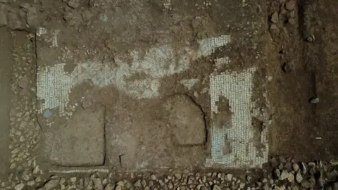 Leif Isaksen, University of Exeter Part of a mosaic found in a Roman site discovered under a farmer's field in Devon.