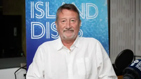 BBC's Steven Knight sits in a BBC radio studio