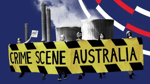 BBC Participants march from the State Library to the BHP office during a rally on March 11 2025, marking14 years since the Fukushima nuclear disaster. Protesters march from the State Library to the BHP office in Melbourne opposing nuclear energy and its risks.