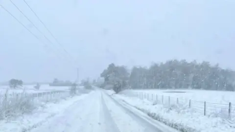 Jamie Horne Snow near new gilston
