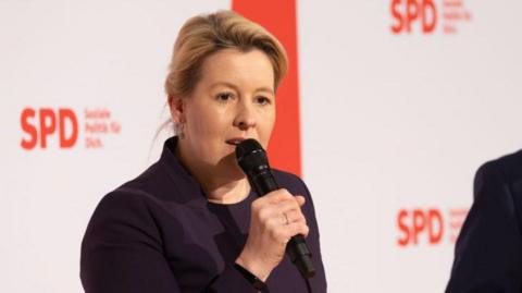 o-Leader of Berlin's Social Democratic Party Franziska Giffey (file pic)