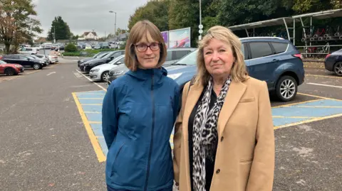 Fiona Scott and Jan Sharman from East Redhill Residents Association in Redhill station car park