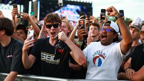 A general view of fans in attendance during the UFC Freedom 250 ceremonial weigh-in at The Ellipse on June 13, 2026 in Washington, DC. 