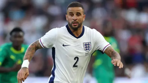 Kyle Walker in action for England against Senegal in June 2025