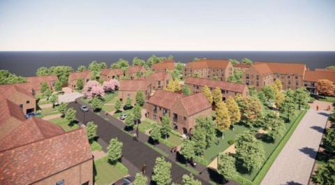 An artist impression of how homes in Letchworth could look