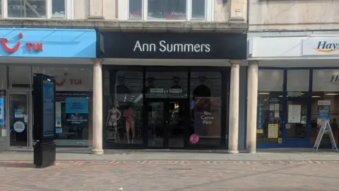 Ann Summers shop on Long Row in Nottingham