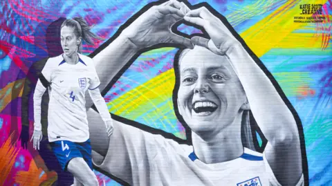 Rochdale Borough Council Mural celebrating England and Barcelona footballer Keira Walsh