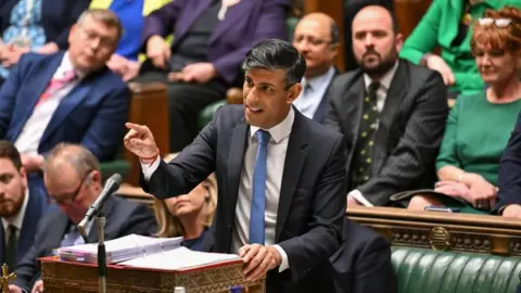 Rishi Sunak during PMQs