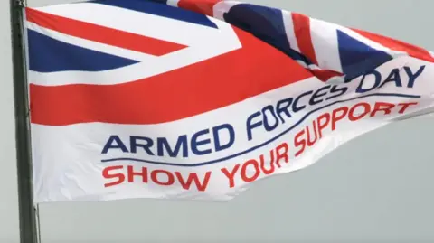 UK MOD CROWN Armed Forces Day flag