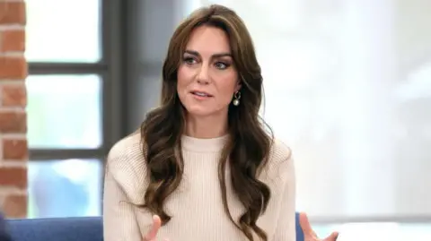 PA Media The Princess of Wales gesturing as she speaks