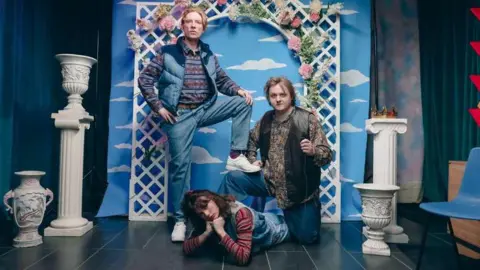 TAS Rights Management Lewis Capaldi, Taylor Swift and Domhnall Gleeson in the video for Taylor Swift's Opalite