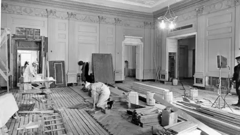 Getty Images A new state dining room is constructed in the White House