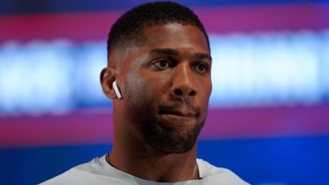 Anthony Joshua looks into the distance