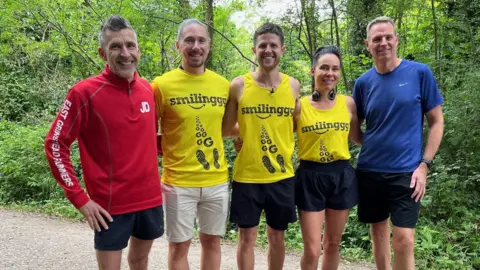 BBC/Juliette Parkin Members of the East Grinstead runners club