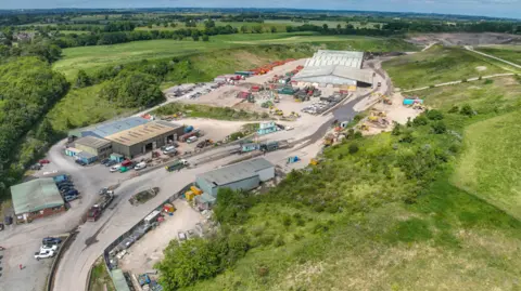 BBC An aerial view of Ashcourt Quarry 