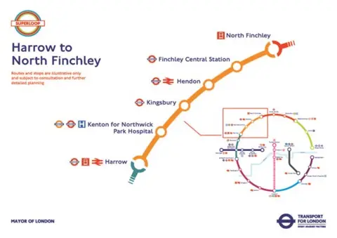 TfL Map of superloop