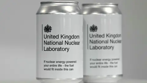  "United Kingdom National Nuclear Laboratory" and "If nuclear energy powered your entire life - the fuel would fit inside this can"