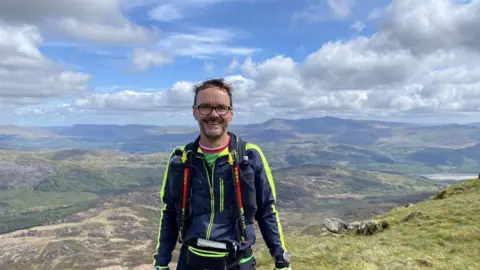 LinkedIn Stephen Chamberlain during a running event.