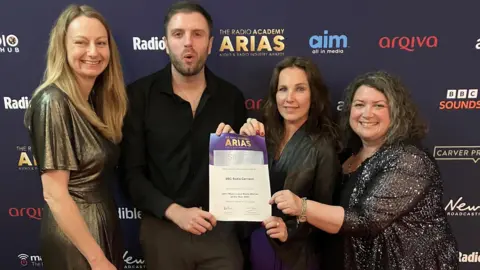 Emma Clements, Daniel Pascoe, Emma Gill and Tiffany Truscott from BBC Radio Cornwall