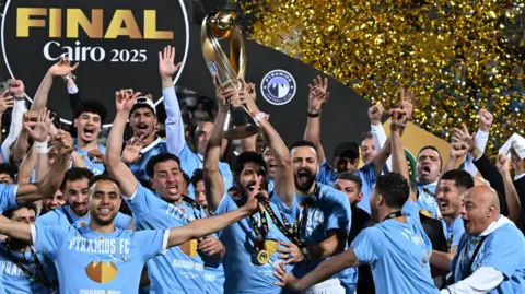 Pyramids lift the African Champions League trophy