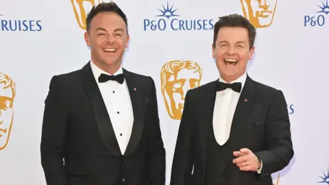Getty Images Anthony McPartlin (L) and Declan Donnelly attend the 2024 BAFTA Television Awards with P&O Cruises at The Royal Festival Hall on May 12, 2024 in London, England.