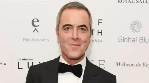 Getty Images James Nesbitt seen in a tuxedo at a red carpet event 